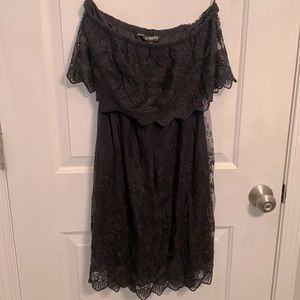 Express Strapless Lace Dress
